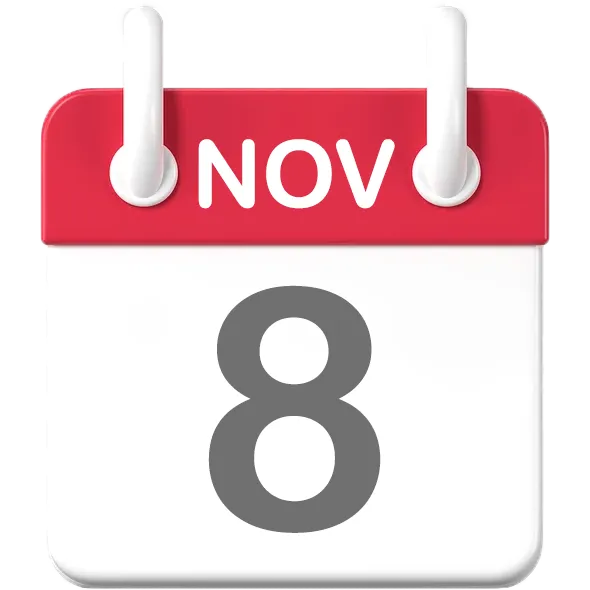 calendar date November 8