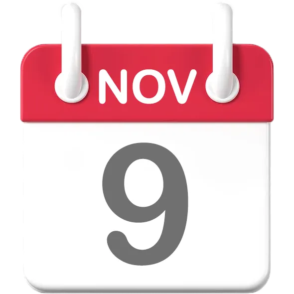 calendar date November 9